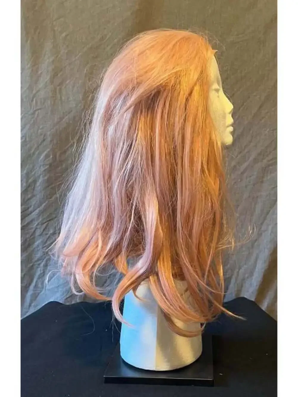 Long Dusty Rose Synthetic Lace Front Wig